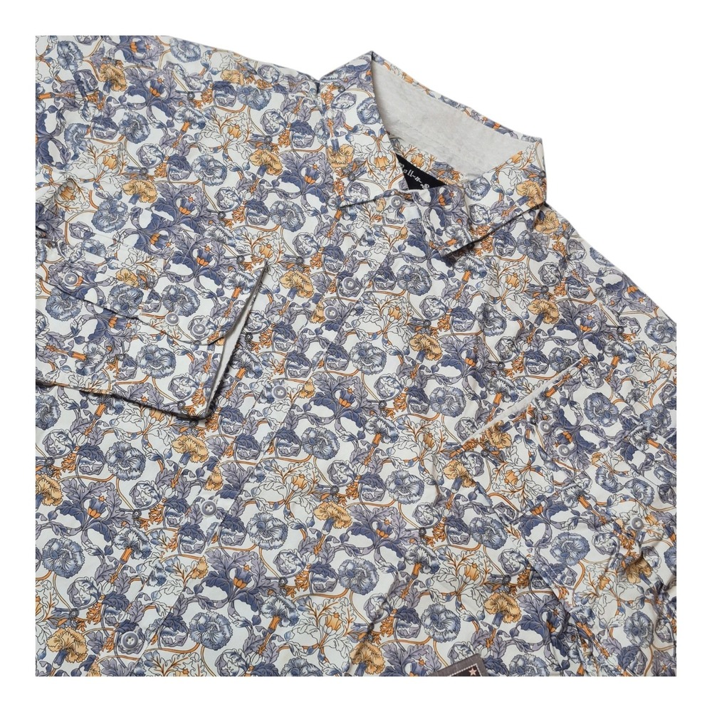 Rock Roll n Soul Mens 2XL Eruption Floral Print Button Up Long Sleeve Shirt NWT